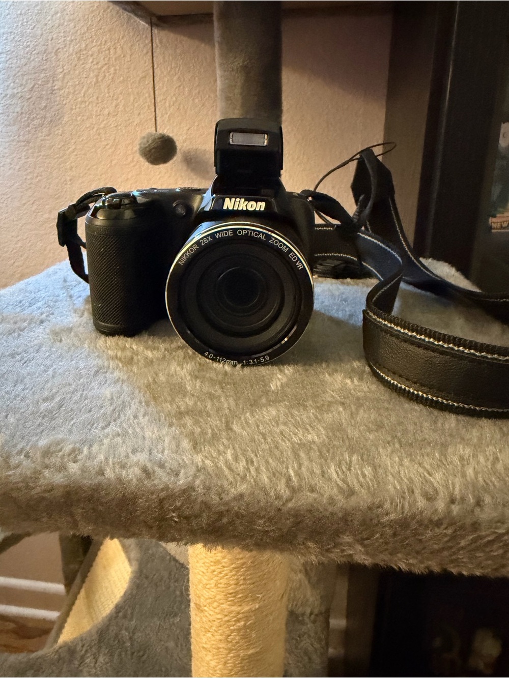Nikon Black Digital Camera with Built-in Flash and Strap - coolpix L340